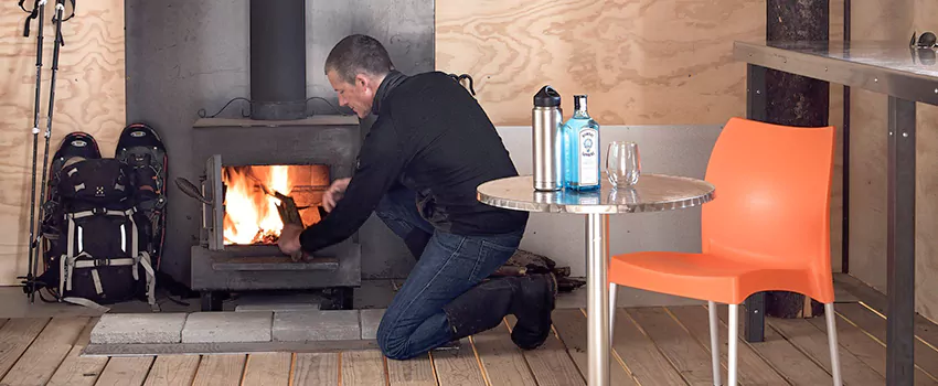 Open Hearth Wood Fireplace Installation in Medicine Hat, AB